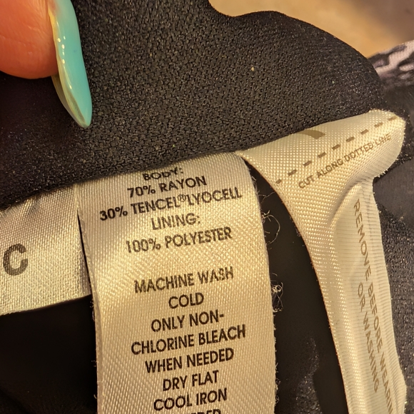 LOFT Black and White Patterned Dress - Picture 7 of 7